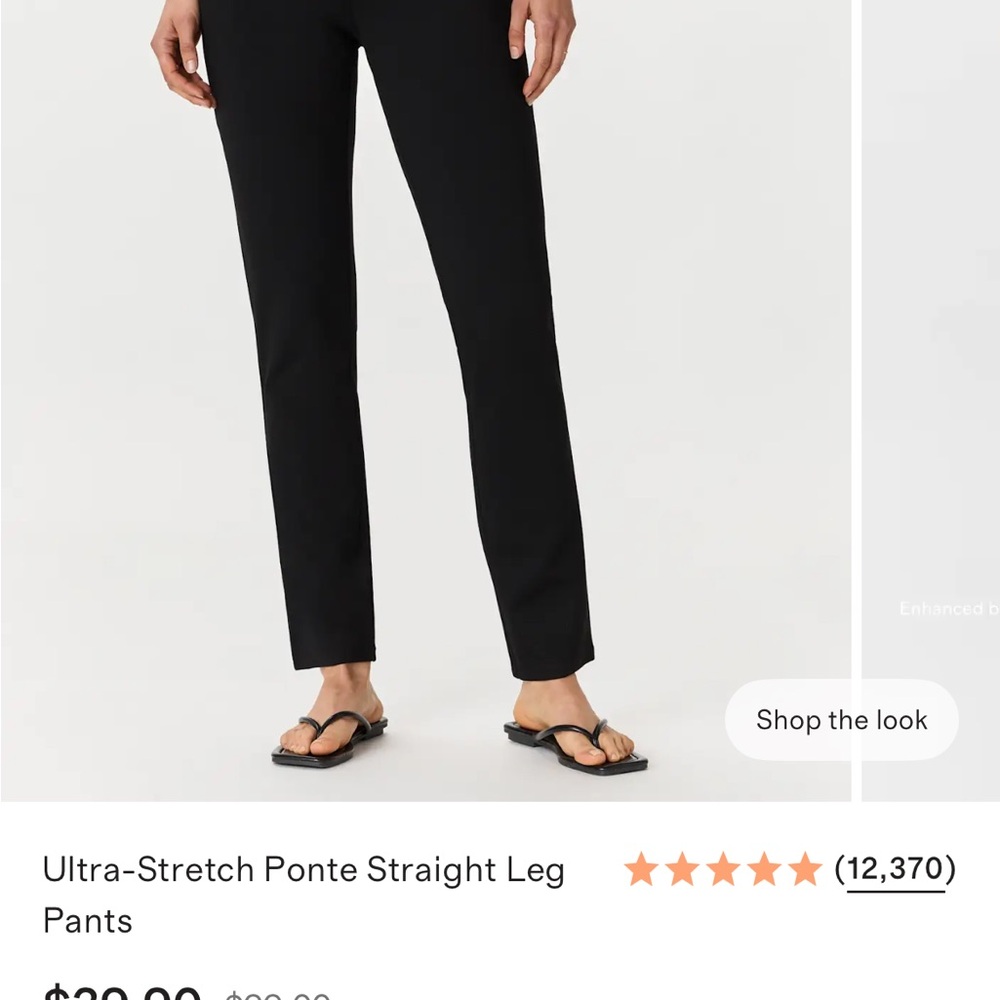 Quince Classic Black Straight Leg Pants